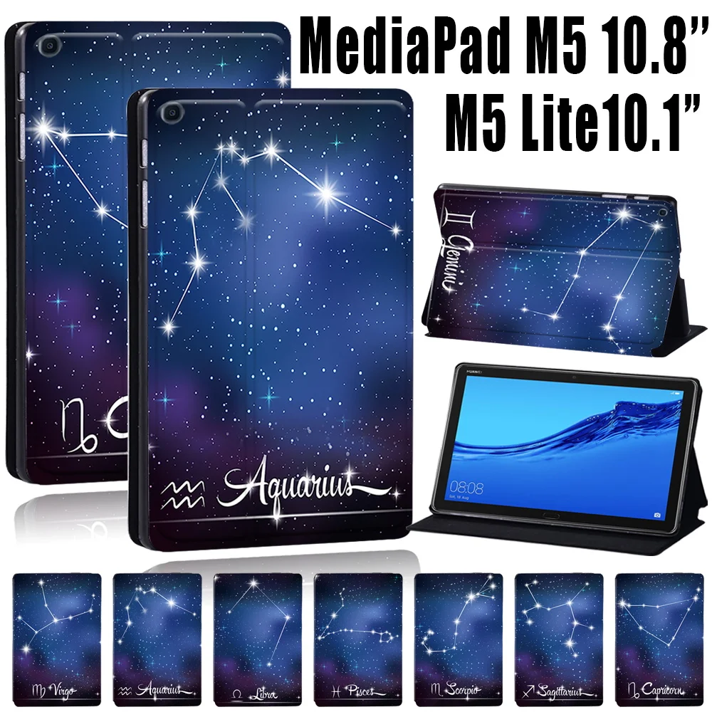 Per Huawei Mediapad M5 10.8 Custodia Per Tablet Anticaduta Per Mediapad M5 Lite 10.1/M5 Lite 8-Penna Per Custodia Con Motivo A Stella Di Alta Qualità