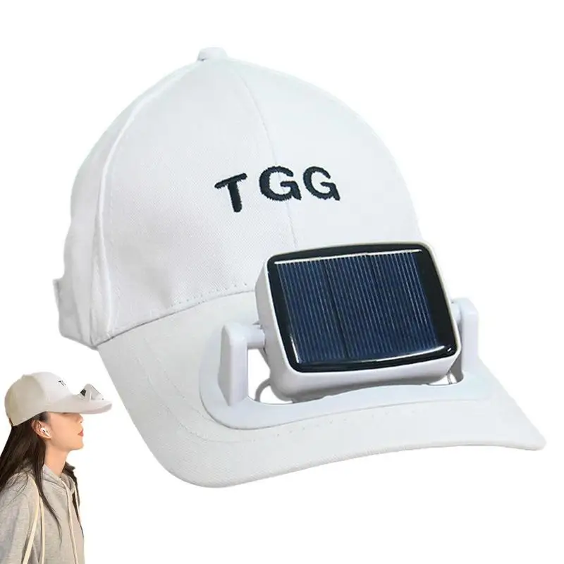 Chapeau de soleil avec ventilateur solaire, casquette de baseball rafraîchissante, pare-soleil à large bord, avec structure réglable, été