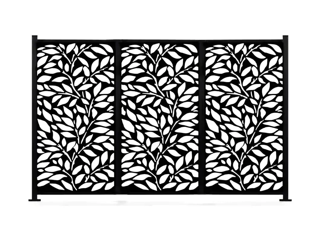 High Quality Outdoor Metal Black Privacy Fence Screen 2