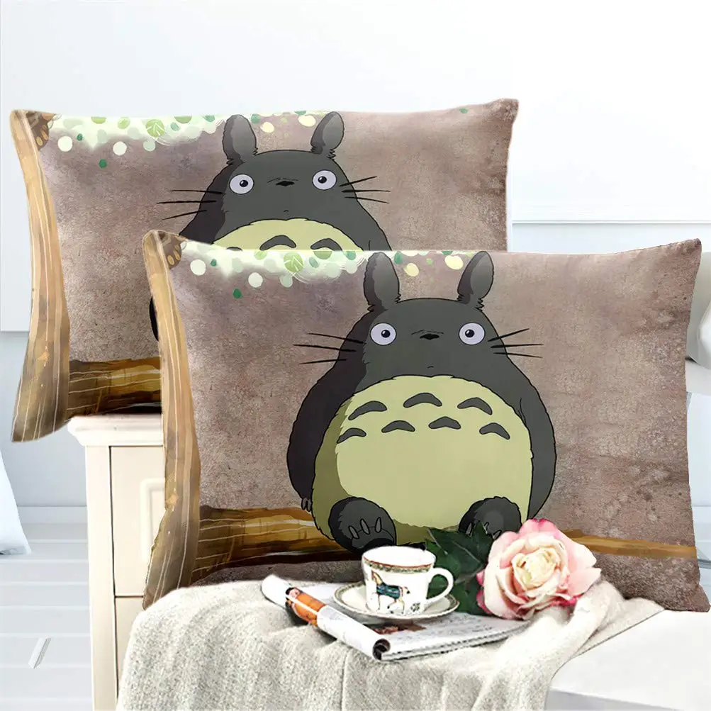 duvet cover queen 3PCS Cartoon Anime Totoro Cat Bedding Set My Neighbor Totoro 3D Print Duvet Cover Quilt Covers Pillowcase for Kids Children double duvet covers