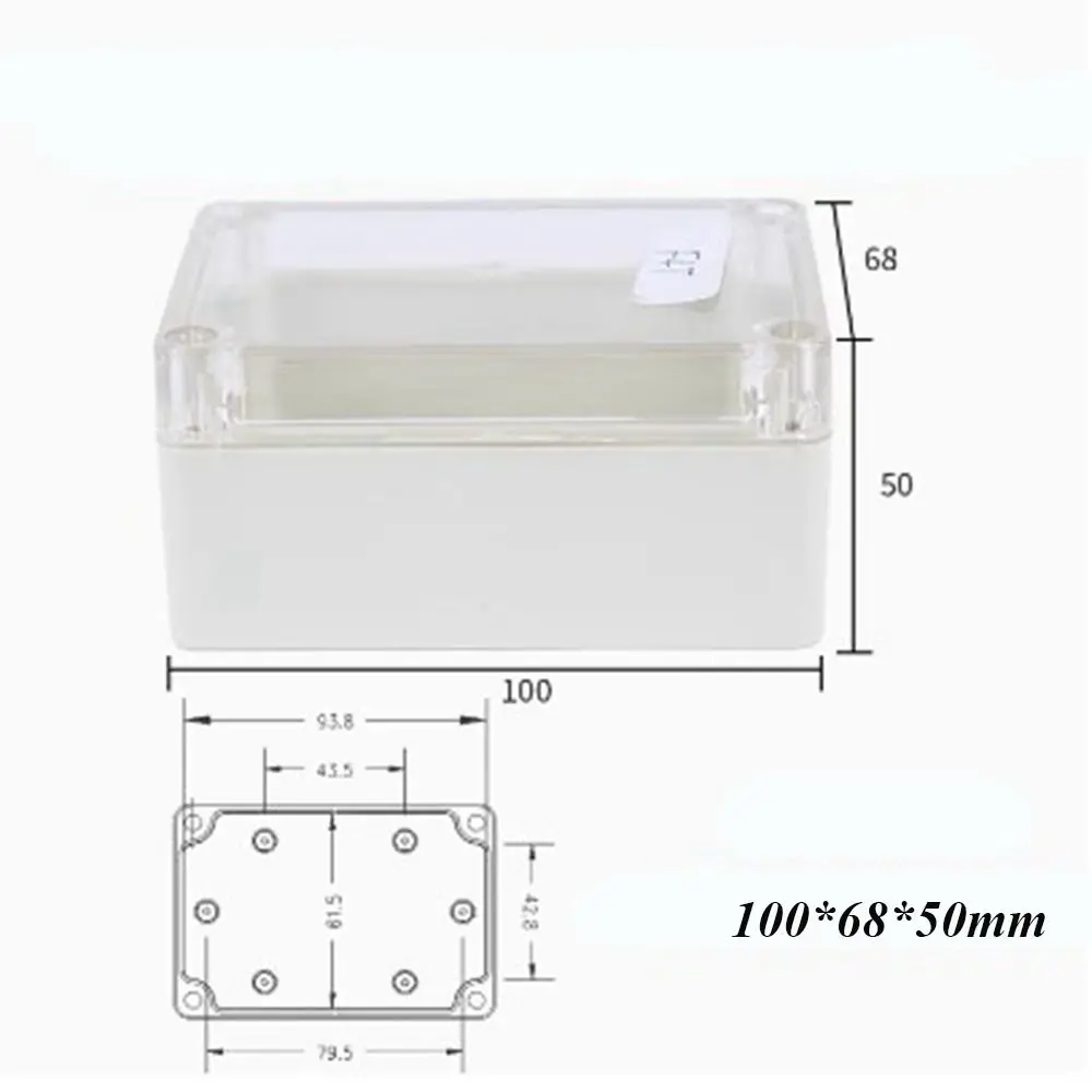 New Waterproof Outdoor Junction Box Transparent Plastic Electronic Instrument Housing Case 10 Styles Electrical Project Boxes