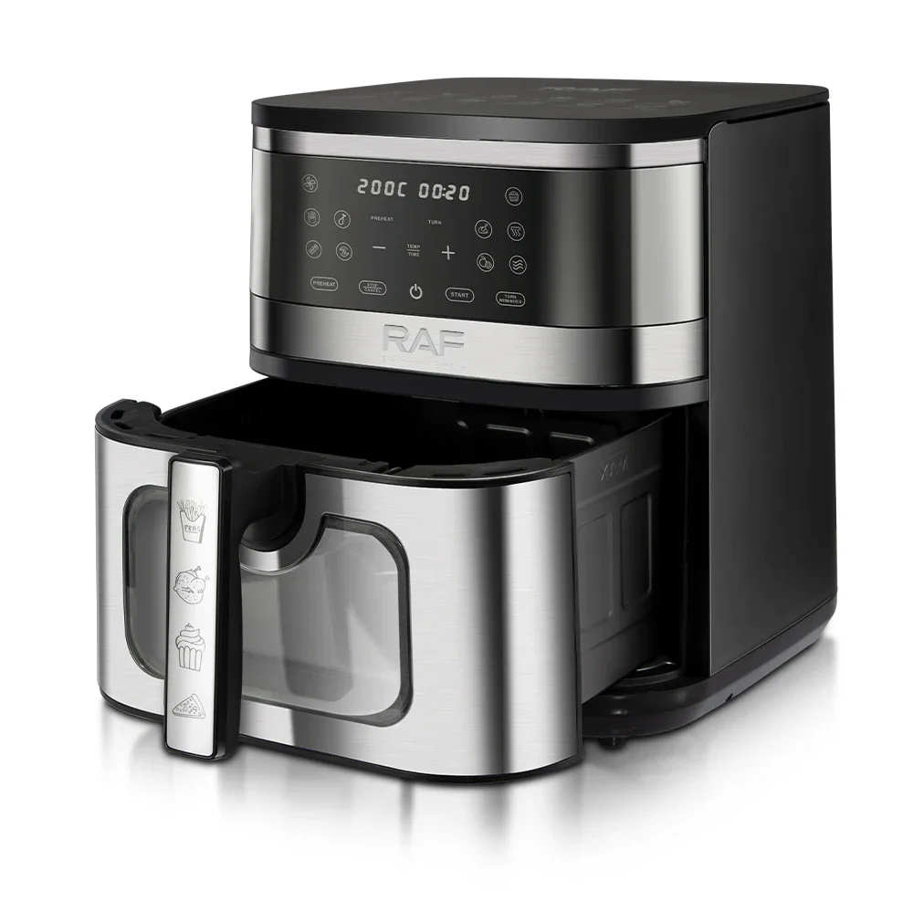 8L intelligent automatic touch air fryer touch color screen household electric fryer 4