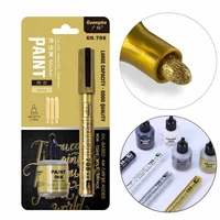 Metallic Paint Marker Pens with Ink Set Gold Silver White 2mm Art Markers for Manga Crafts Scrapbooking Stationery Art Supplies 1