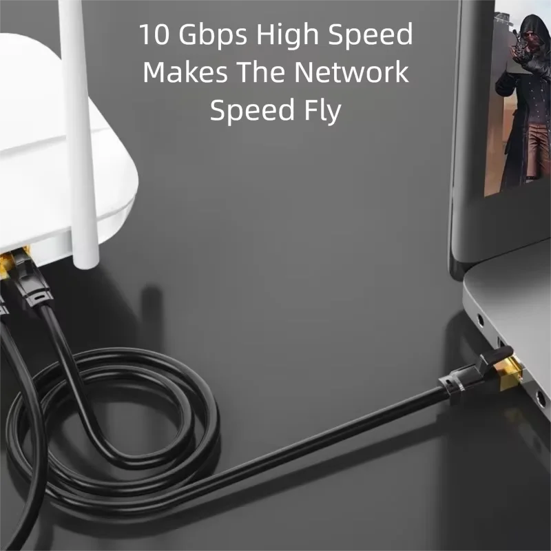 Cat 7 이더넷 케이블, 10Gbps 고속 기가비트 FFTP STP RJ45 LAN 네트워크 패치 코드 (라우터 및 이더넷용)