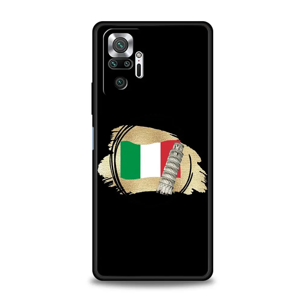 Italian Flag-Themed Black Phone Case