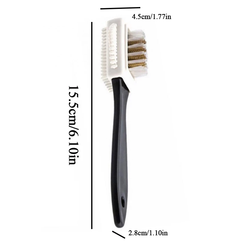 1pc 2-Sided Cleaning Brush Rubber Eraser Set Fit For Suede Nubuck Shoes Stain Dust Shoes Brush Steel Plastic Rubber Boot Cleaner 6