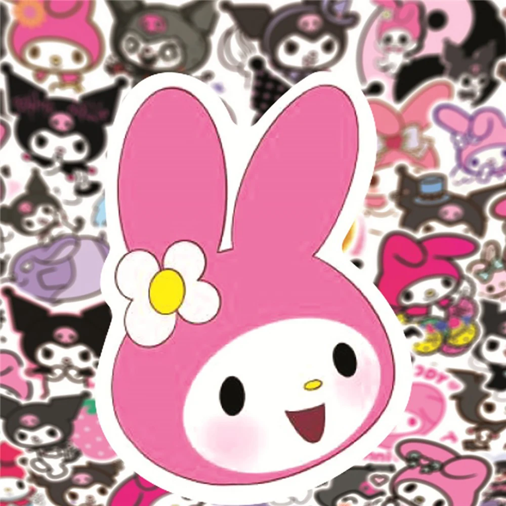 10/30/50/120PCS Anime Cute Kuromi Stickers Cartoon Decals Kids Toy