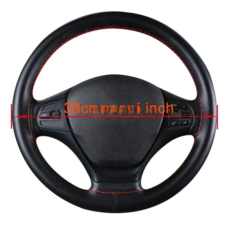 DIY Soft Fiber Leather Steering Wheel Covers Universal Braid Car Interior Accessories steering wheel cover