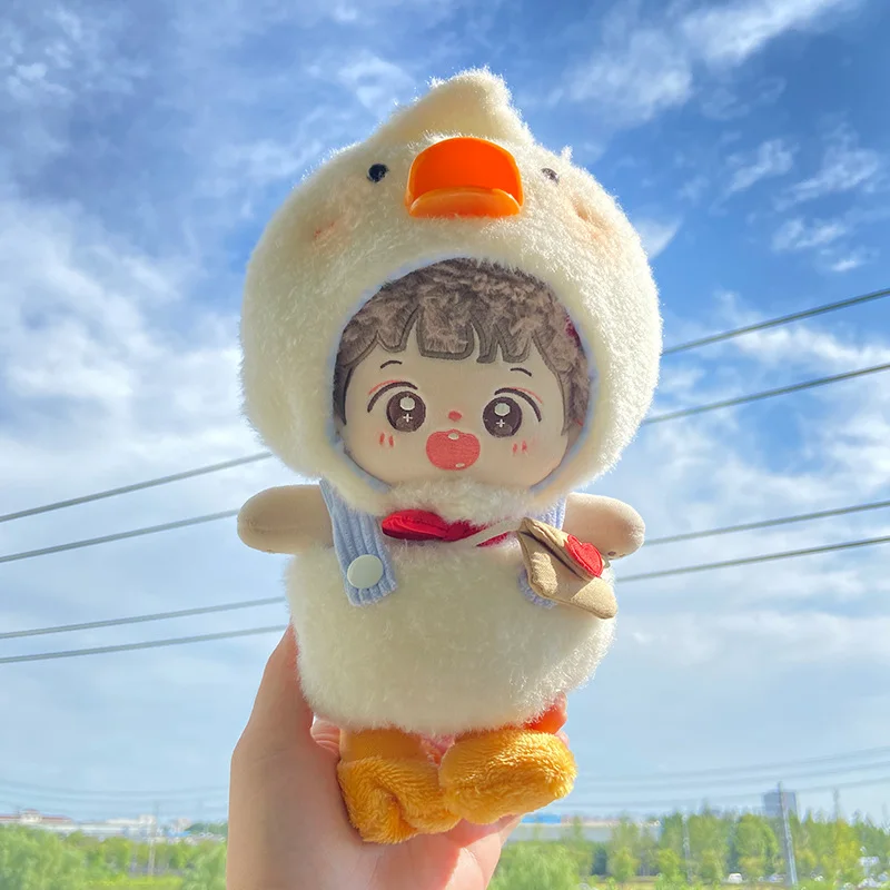 

Doll Clothes for 20cm Idol Cotton Doll Outfit Accessories Kawaii Cartoon Little Yellow White Duck DIY Clothing Suit Kids Gifts