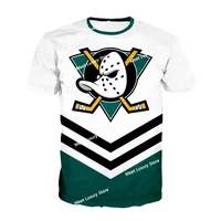 Disney Mighty Duck Helmet Children's Cartoon Pattern 3D Printed Men T-shirt Men's and Women's Tshirt Summer Men Clothing Tshirt 1