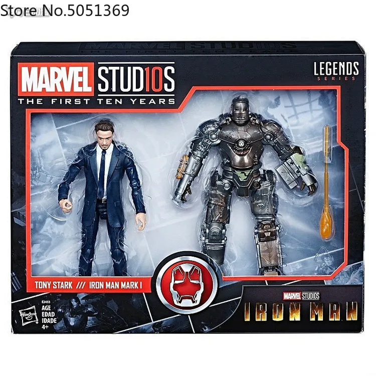 Marvel Legends Anime Classic Marvel Iron Man Mk1 7 "Movie Pvc Action Figure Ironman Tony Stark Legends Modello Di Bambola Giocattolo Originale