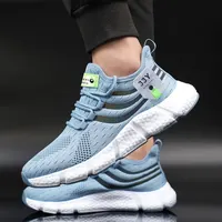 Chaussures de dehors Décontractées pour Homme, Baskets Légères et Respirantes, en Maille, Noires, de Course, d'Athlétisme, de Jogging, de Tennis, de Marche 1