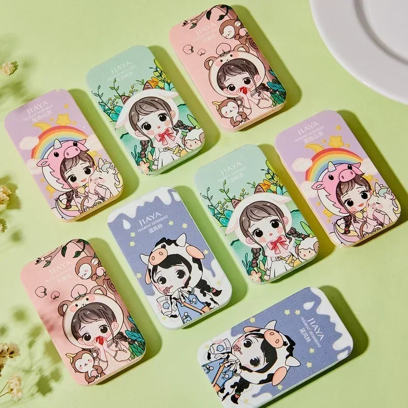 4 Colors Cute Kawaii Solid Balm Portable Light Fragrance Solid Perfume Mild Fragrance Long Lasting Deodorant Body Antiperspirant solid perfume,essential oil balm,essential oil perfume