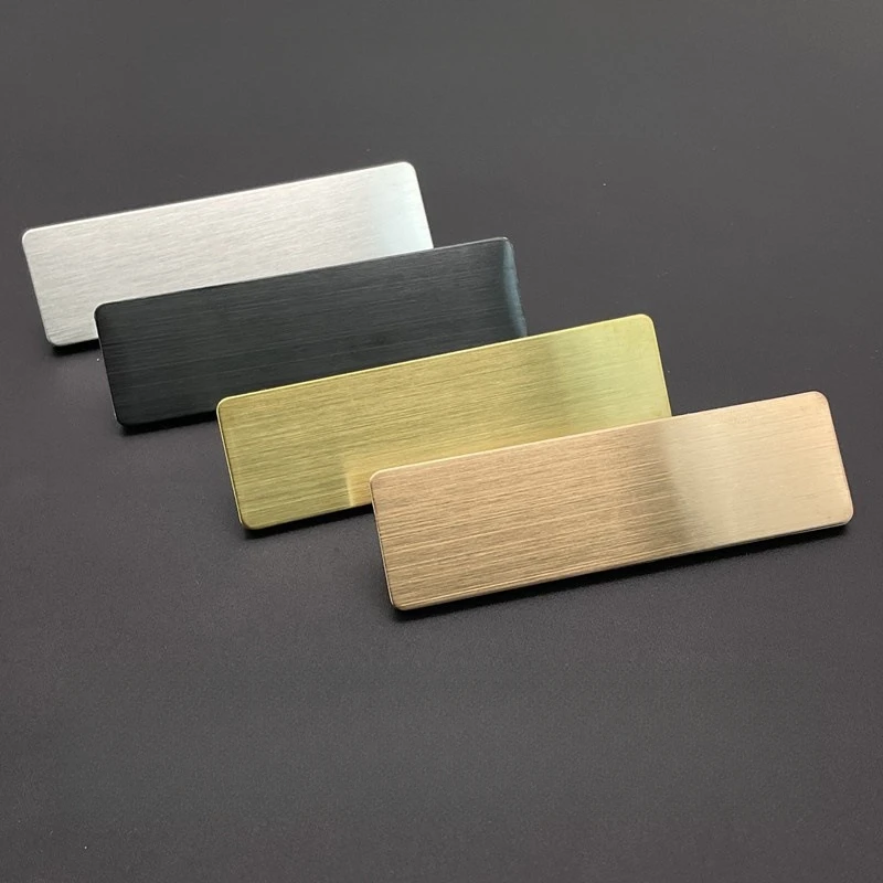 7*2 ซม.สแตนเลสชื่อแท็กแปรงเสร็จสิ้นเปล่าวัสดุร้านเสริมสวยพนักงานแท็ก ID ขายส่ง 1