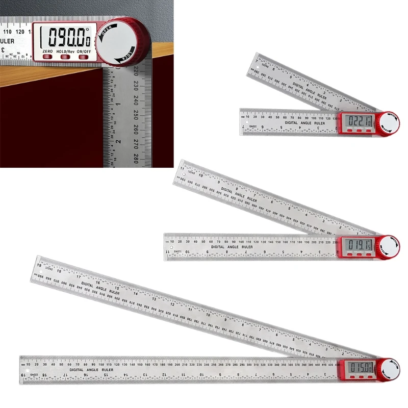 Digital Ruler Meter 0-200mm 0-300mm 0-500mm Ruler Inclinometer Electron Goniometer Protractor Finder Scale Measuring