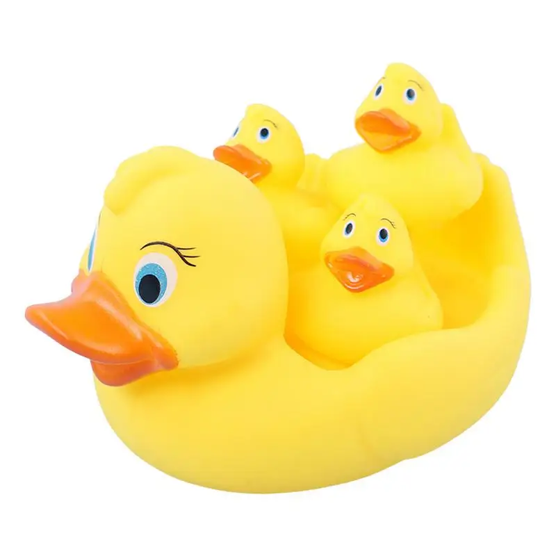 3 style little yellow duck with squeeze sound cute bath toy soft rubber float ducks play bath game fun gifts for children kids Duck Bath Toy Duck Family Rubber Duck Squeeze Toys For Babies Showers And Kids Bath Yellow Ducks With Cute Faces Beach Toys For