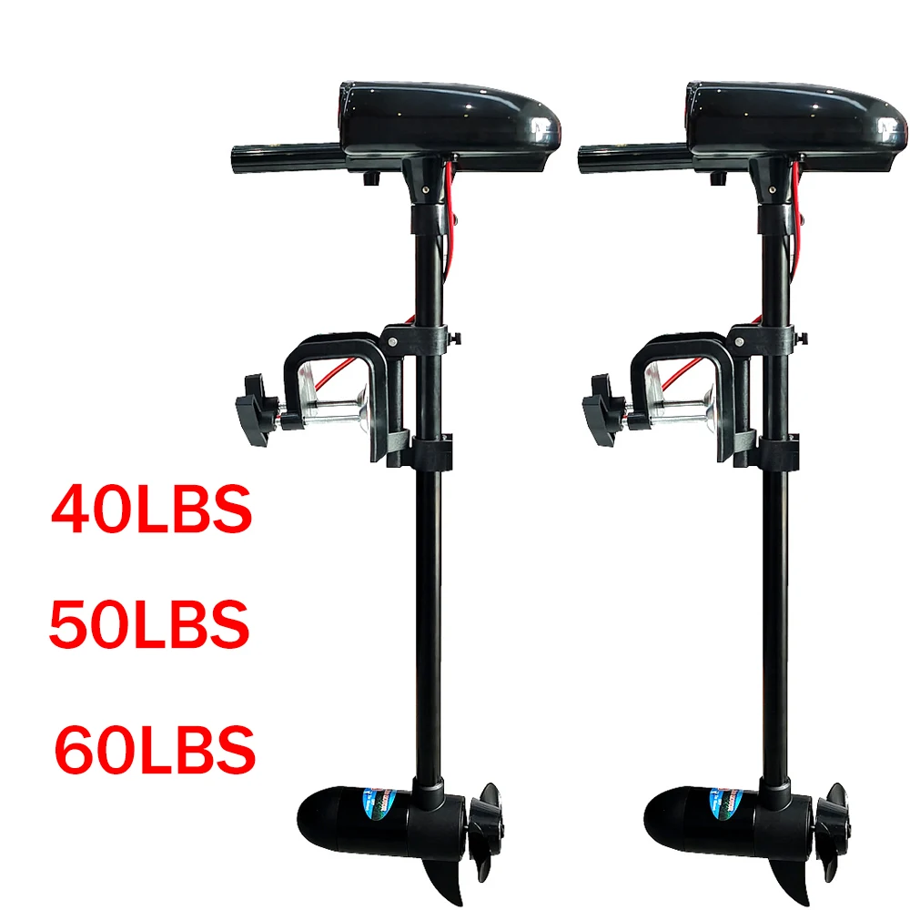 40LBS 50LBS 60LBS 4km Inflatable Boat boat Electric Trolling Motor Engine by DC Battery Driven