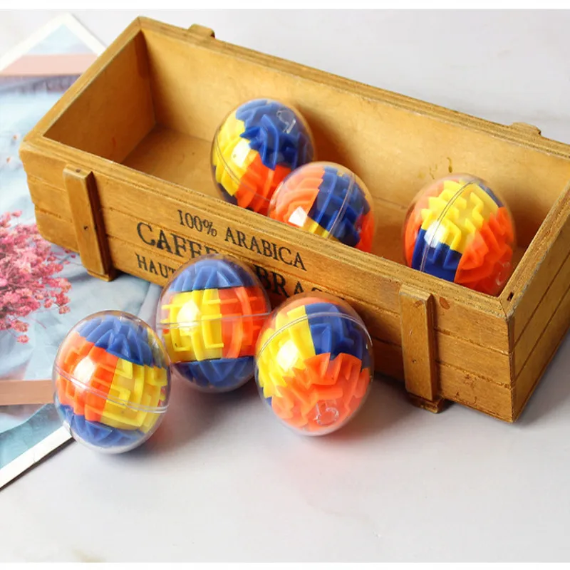 Cubo mágico de laberinto 3D, rompecabezas transparente de seis