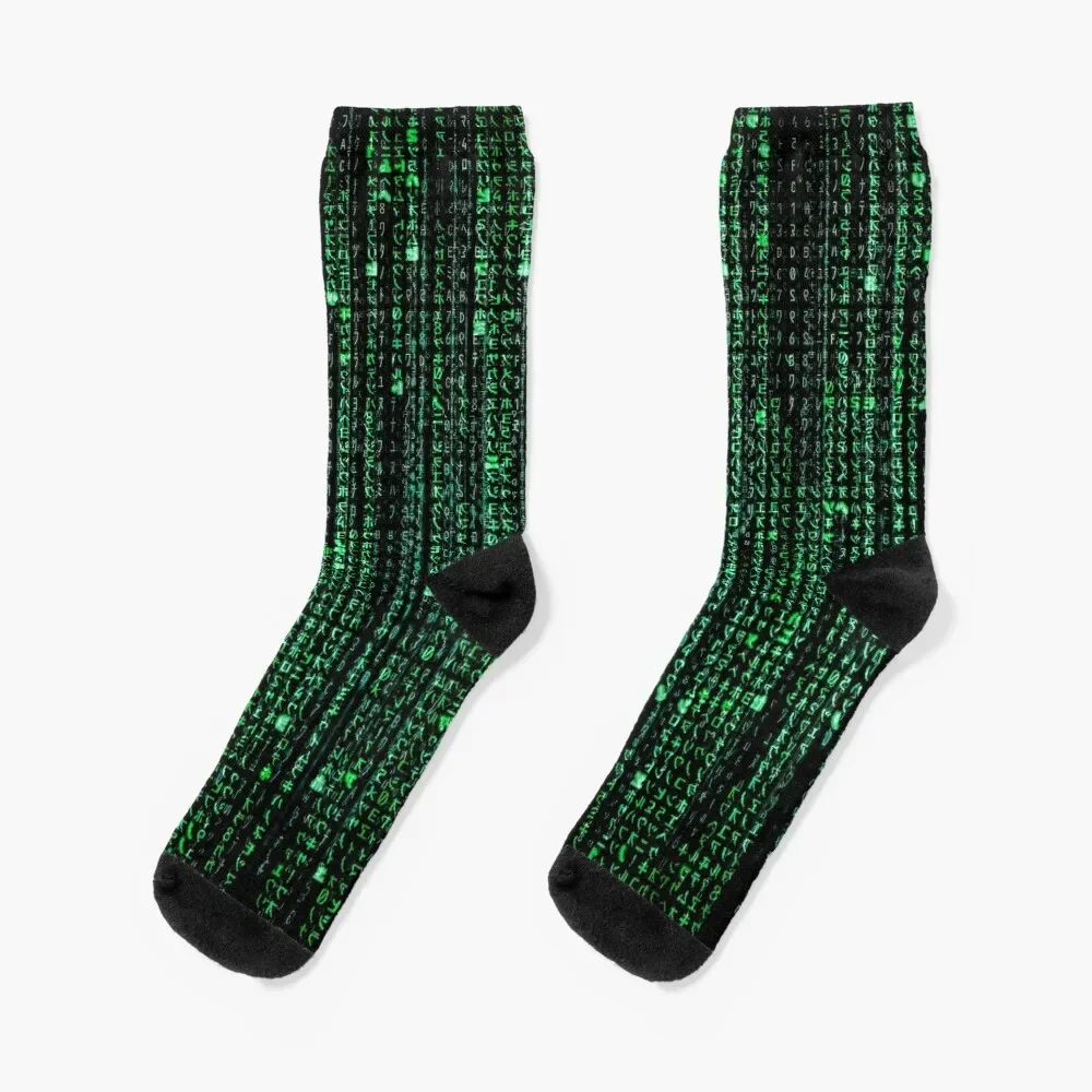 

HD Matrix Digital Rain Socks new in's japanese fashion Men Socks Women's