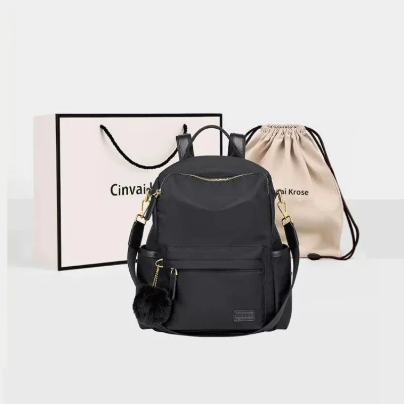 

2023 New Women's Backpack Large Capacity Commuting and Traveling Canvas Bag Backpacks Anti-Theft Oxford Cloth Schoolbag Q360
