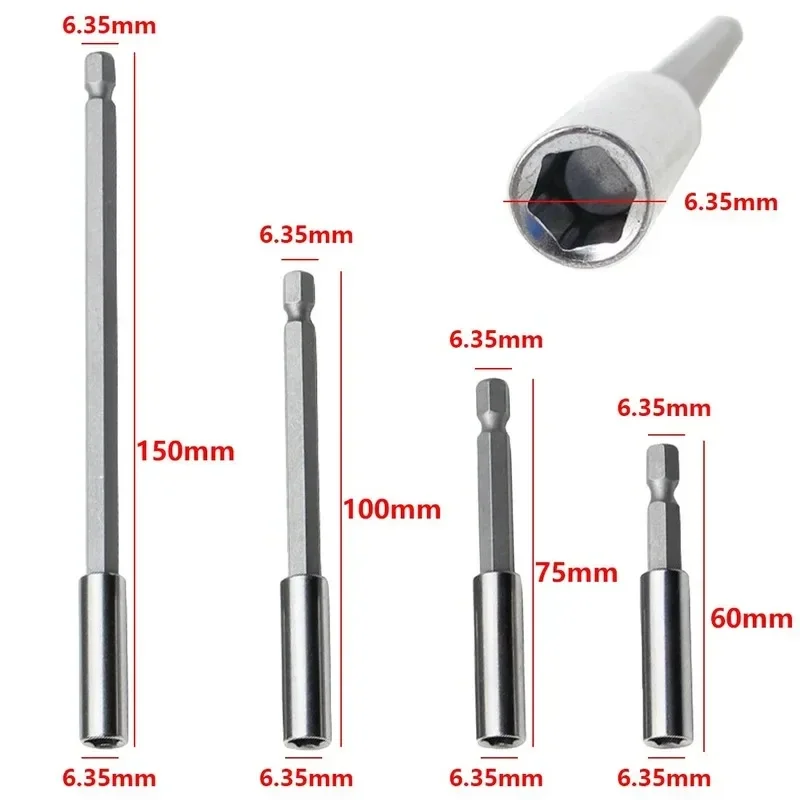 10/1pcs Magnetic Screwdriver Extension Hexagonal Handle Extended Connecting Rod Carbon Steel Screwdrivers Bit Holder Power Tools