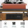 Recorder stand with vinyl storage side table, 2-story recorder table with charging station, and classified storage 5