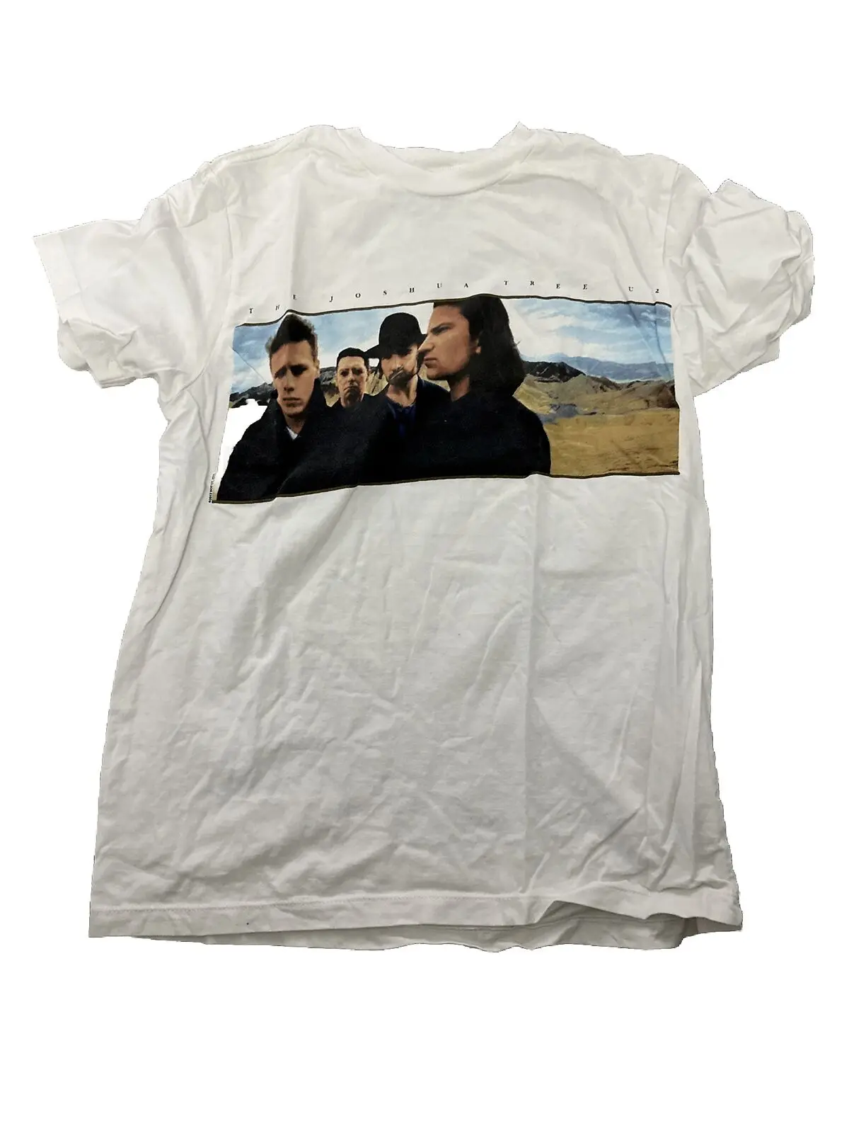 U2 The Giosuè Tree Tour 2017 T-Shirt A Fascia Bianca Manica Corta Sz Small