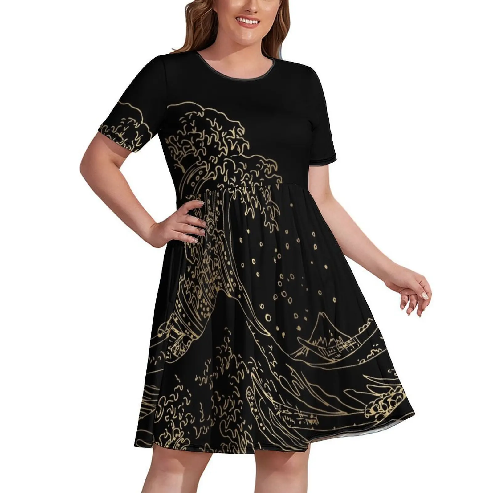 

Great Wave Gold Dress Dresses gala elegant dress Elegant gowns