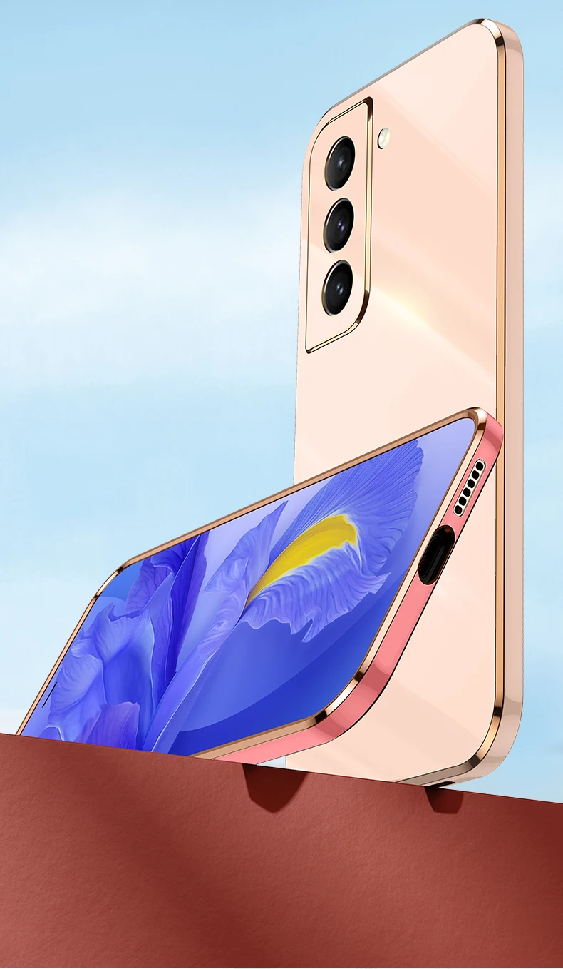 Luxury Electroplated Square Phone Case For Samsung Galaxy Series_voghion.com