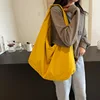 Solid Color Textured Draped Tote Bag for Women Large Capacity Shoulder Bag Versatile Lady Bags Shopping Bag 3