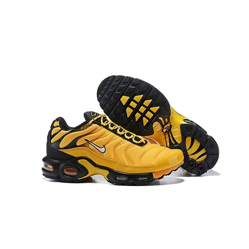 Nike Tn Air Max Plus Frequency Pack Yellow Black Men Running Shoes  Comfortable Sports Lightweight Sneakers Av7940-700 Original - Running Shoes  - AliExpress