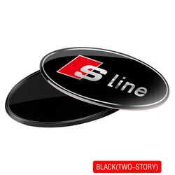 Premium 3D Aluminum Car Emblem Sticker Trunk Badge Decoration Decal Accessory - 1pc (Black For Sline)