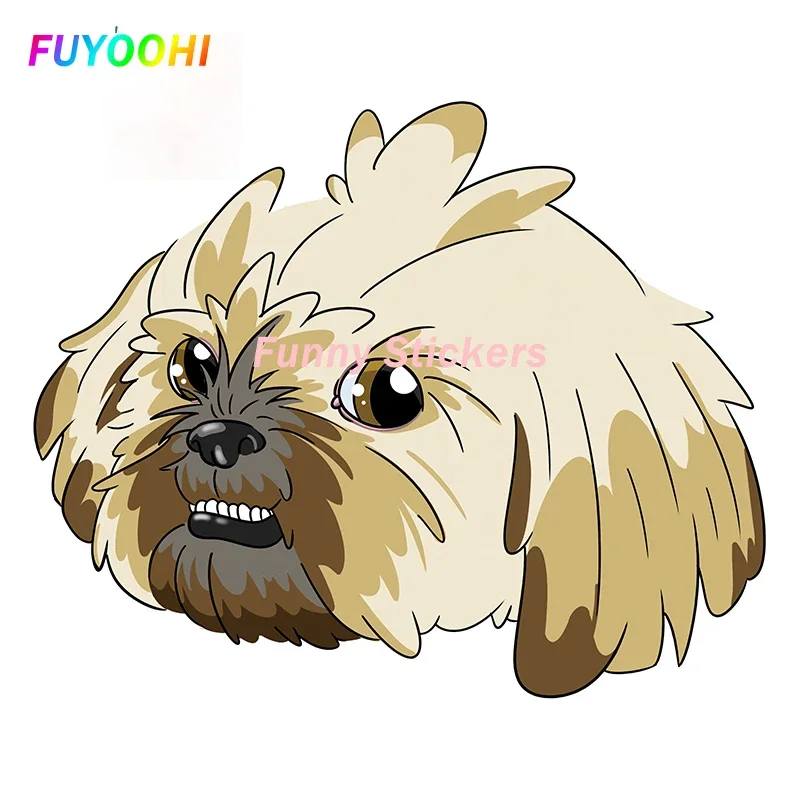 FUYOOHI lhasa Apso Vinyl Car Stickers Waterproof Graffiti Windshield Trunk Decal Scratch-Proof Car Styling color thermal paper 30 20 1000 roll barcode printer sticker label paper bar code price sticker waterproof oil and scratch proof