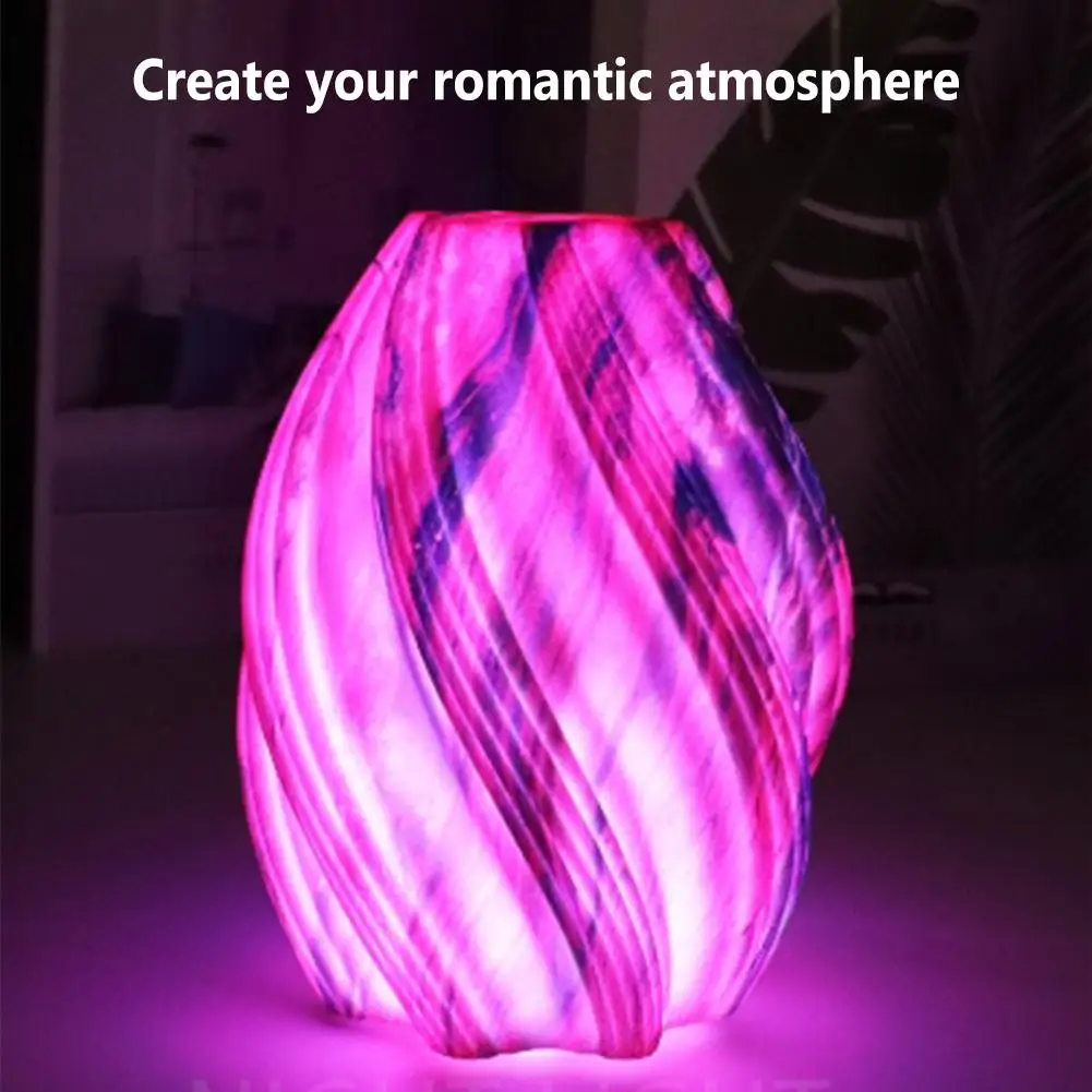 

Rotating Vase Light Atmosphere Table Lamp 300mah Battery Remote Control 3d Printing Colorful Led Night Light