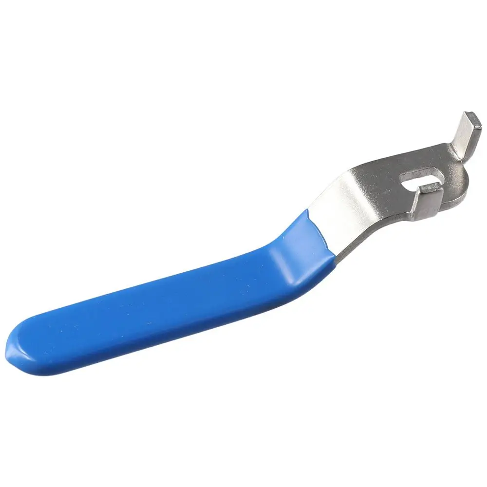 Lever Handle Iron Chrome Plated Replacement Quarter Turn with Plastic Grip Blue for DN25 Ball Valve 2Pcs