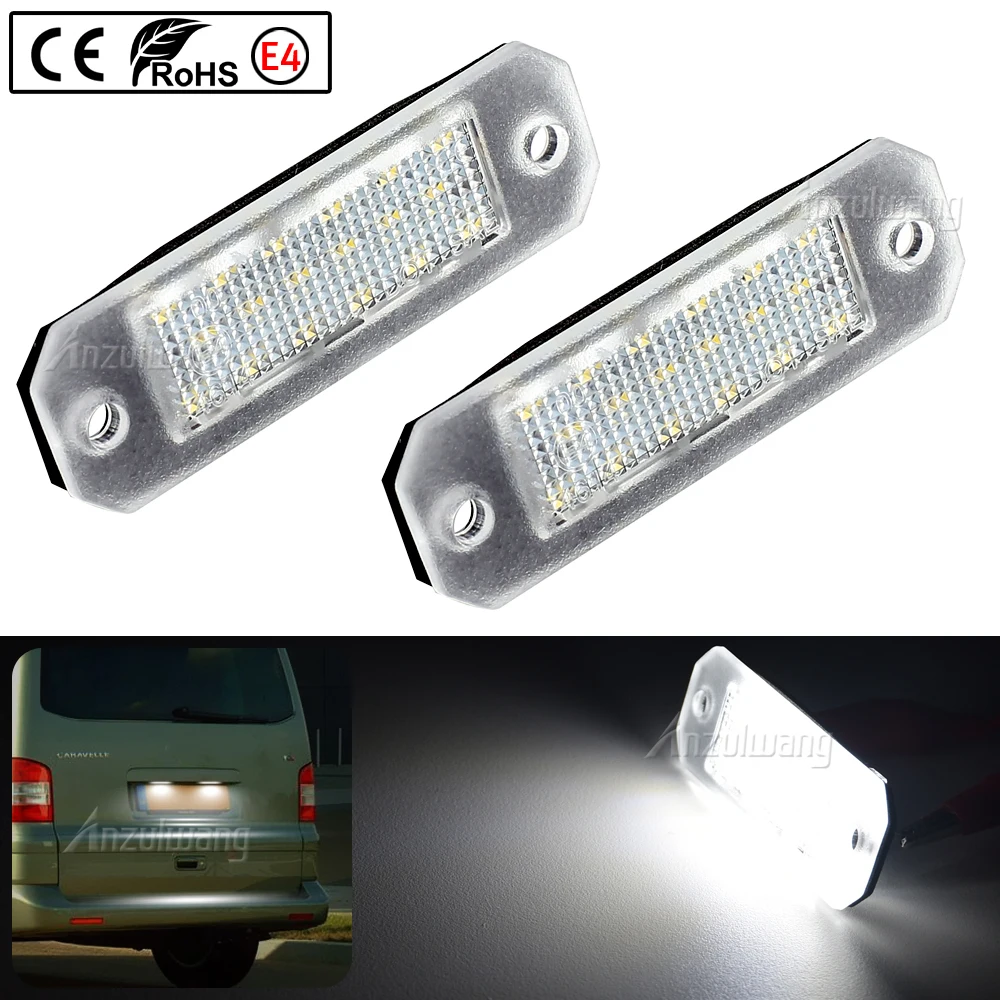 2Pcs Canbus Led Luce Targa Per Vw Transporter T5 2003-2015 T6 Barn Door 2015-2019 Caddy 2004-2017
