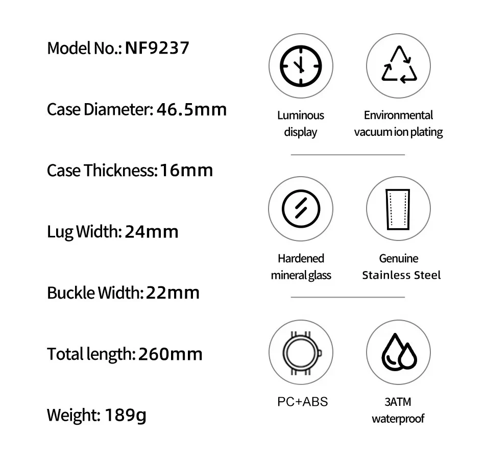 Digital Quartz Watch Men Waterproof Luminous Date Chronograph_voghion.com