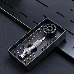 22 - Piece Magnetic Precision Screwdriver Bit Set with Ergonomic Handle and Storage Base (22PCS)