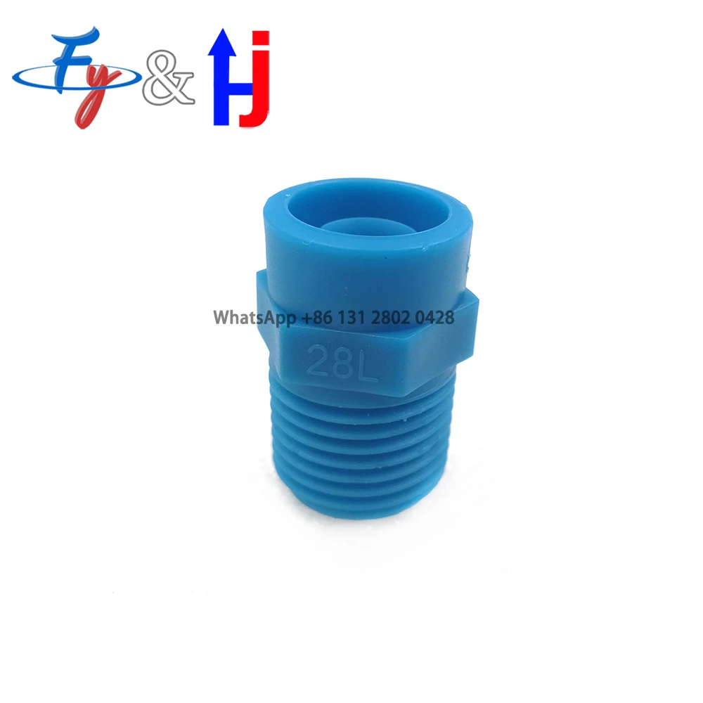 

10PCS PP Cone Nozzle Eliminator Spray Blue Wide Solid Jet, Industrial Desulfurization Dust Removal Humidification 1/2" 3/4" 1"