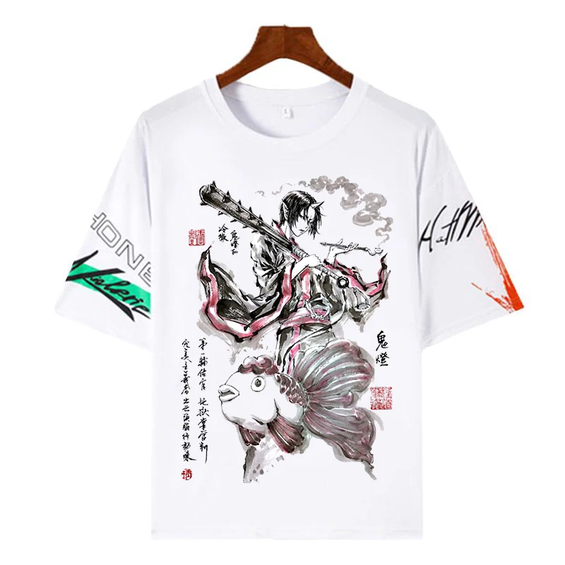 

Футболки с принтом аниме Hoozuki no Reitetsu, для косплея, для мужчин и женщин, с чернильным принтом, топы, летние футболки