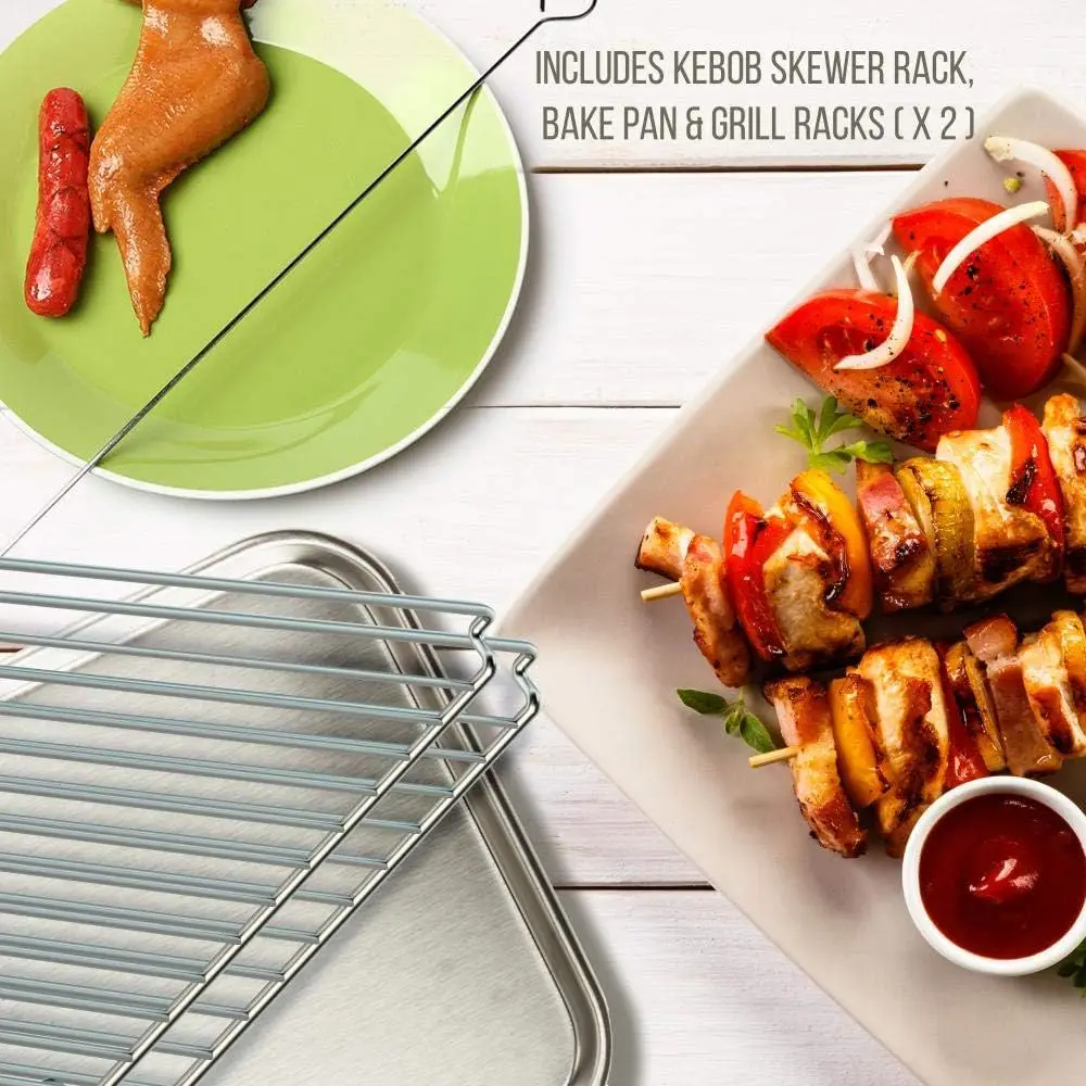 Upgraded Multi-Function Rotisserie Oven - Vertical Countertop Oven with Bake, Turkey Thanksgiving, Broil Roasting Keba 5