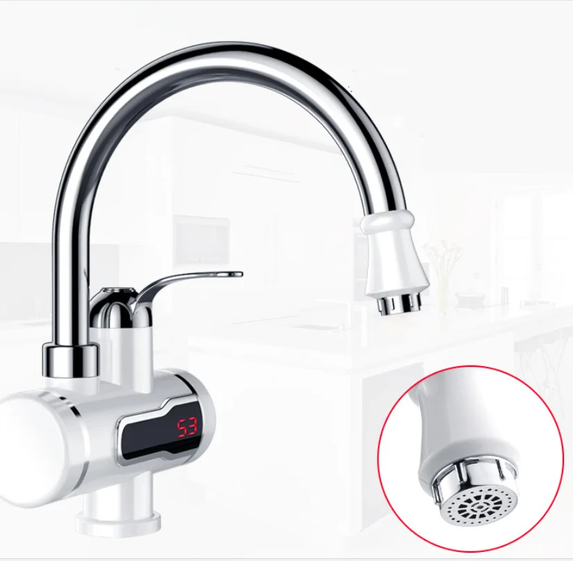 Heater Cold Heating Faucet Tankless Instantaneous Water Heater Electric Kitchen Water Heater Tap Instant Hot Water Faucet 2