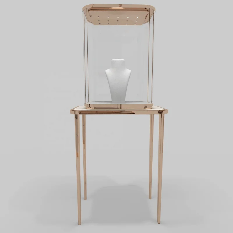 

custom.Luxury Glass Sales Counter Booth Standing Furniture Vintage Cases Jewellery Display Cabinets