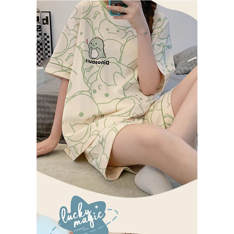 طقم ملابس نوم بيجامات نسائية قصيرة للنساء طقم بيجامات صيفي بيجاما نسائي ملابس منزلية سراويل صالة النوم