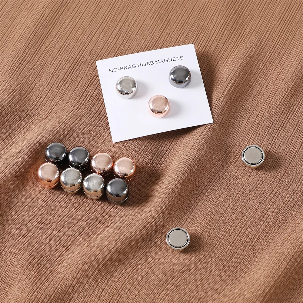 Hijab Pins Strong Alloy Magnet Women Multicolor Scarf Clip Shawl Brooch Simple Muslim Accessories 2
