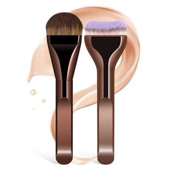 MAANGE 2pcs Foundation Makeup Brushes Set Ultra Thin Top Mask Brush For Liquid Cream Cosmetics Blending Beauty Tool Premium Gift 1