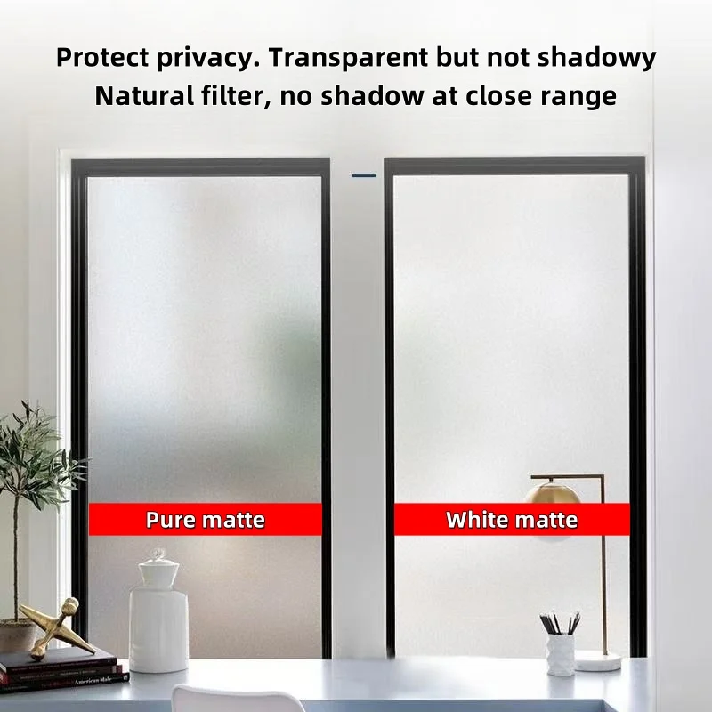 Window film window privacy film window sticker electrostatic adsorption window film privacy frosted glass window sticker covering home translucent opaque bathroom office sticker