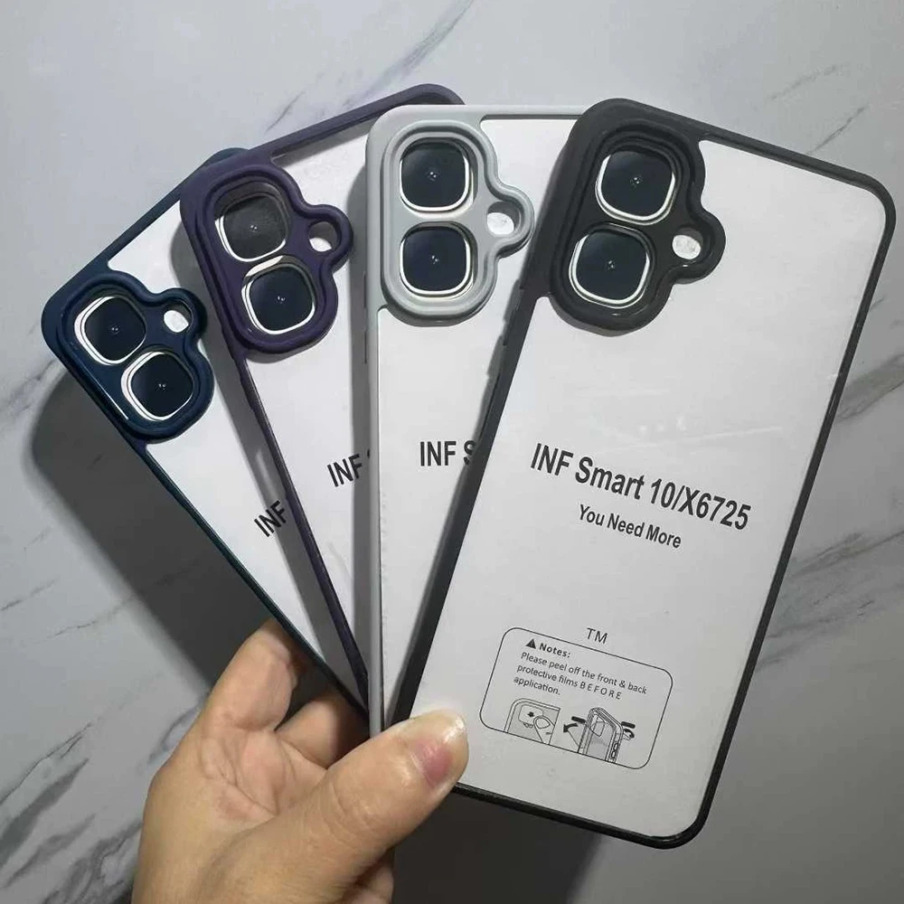 Clear Soft Frame Acrylic Phone Case Cover