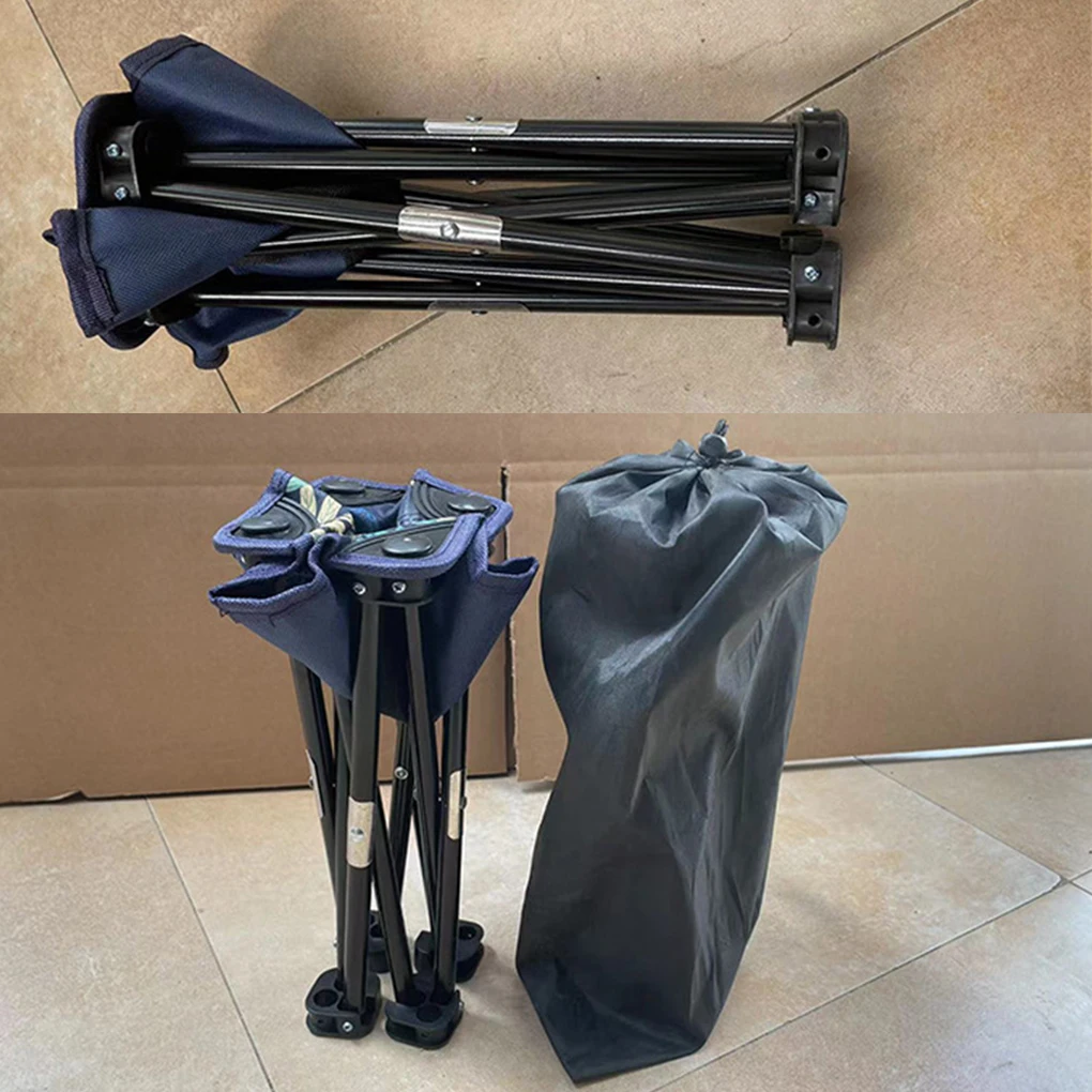 Outdoor Portable Folding Stool Camping Collapsible Foot Stool Hiking Beach Travel Picnic Fishing Seat Tools for Camping Hiking