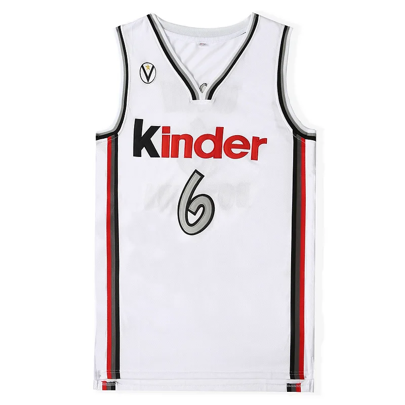 6 Manu ginoili Bologna Kinder Bologna Vitus hombre nacional camisetas de baloncesto tamaño S 2XL